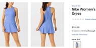 Nike women's slam dress worn by Amanda Anismova - Image Source: Tennis Warehouse
